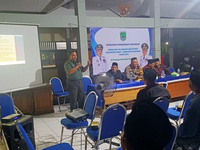 
					Tingkatkan Kewaspadaan Warga, Peltu Bambang Gunawan Berikan Sosialisasi Kamtibmas dan Bencana Alam