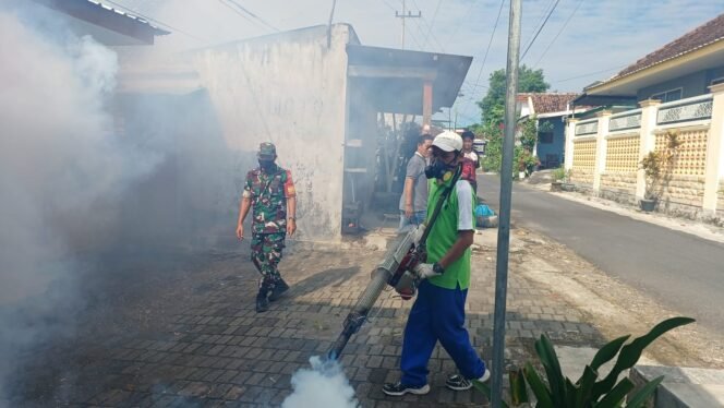 
					Cegah DBD dan Chikungunya, Babinsa Pakukerto Dampingi Fogging